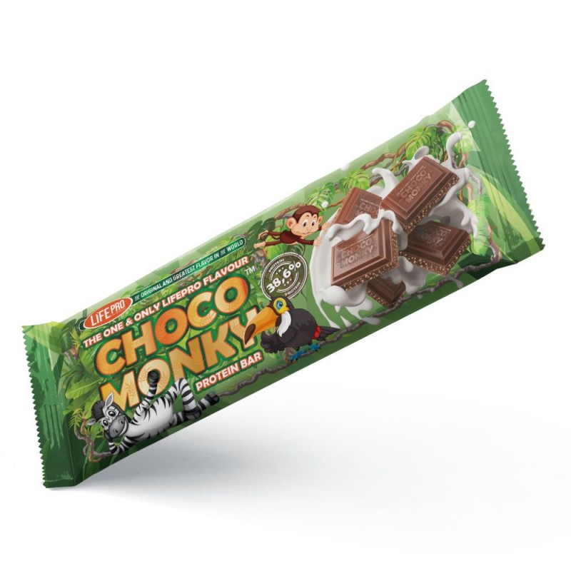 CHOCO MONKY PROTEIN BAR LIFE PRO 35G.